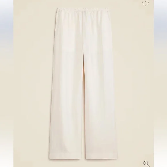 NWT J.Crew ($148) Stratus Pant Textured Satin Ivory Small - Picture 4 of 8